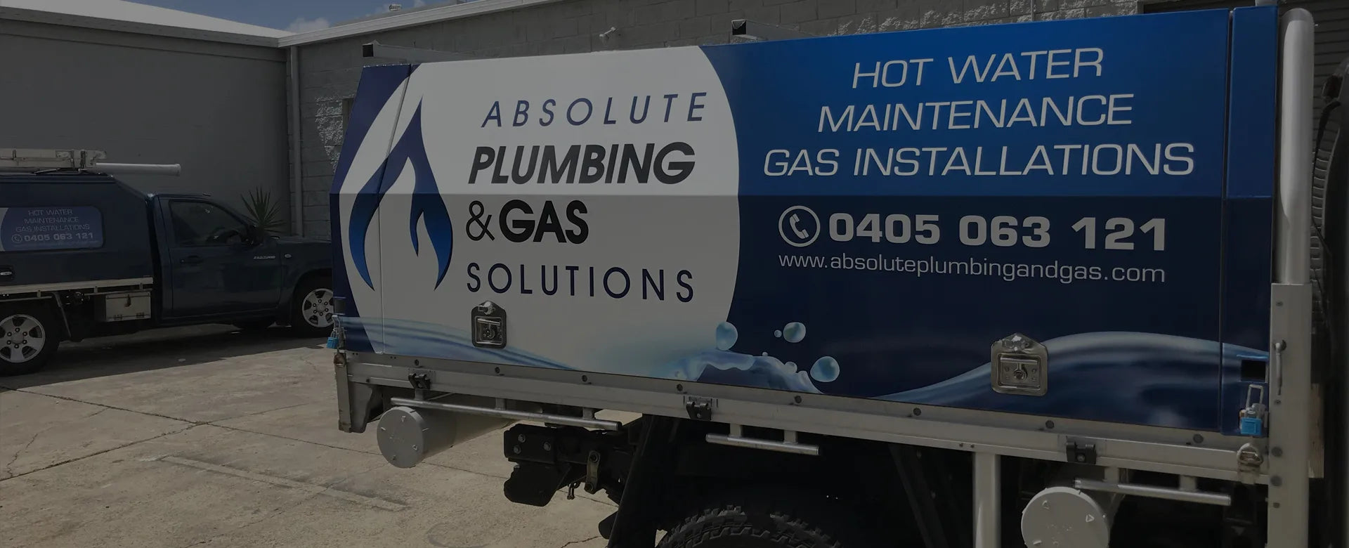 Absolute Plumbing and Gas service vehicles